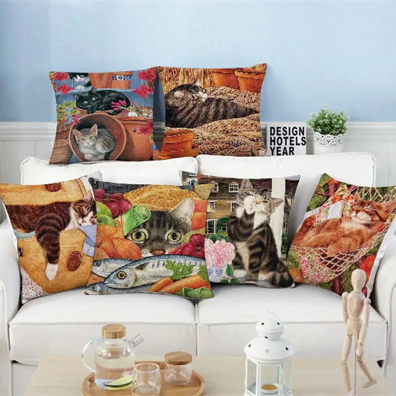 Factory Supply 2017 New Hot Cute Cartoon Cat Pillow Home Baby Room Decorative Kids Cushion For Holiday Gifts | Дом и сад