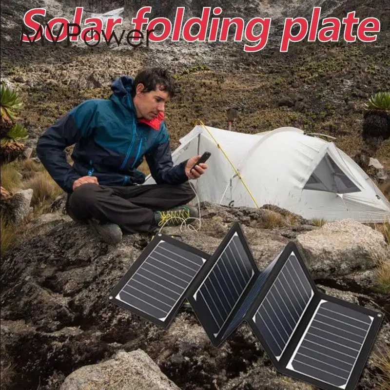 

MVpower 5V Folding Monocrystalline Solar Panel Power Battery Charger USB Outdoor Camping Travelling Powerbank Supply Module Cell