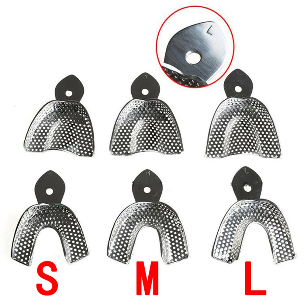 New Arrival Dental Materials Stainless Steel Impression Tray 3 Pairs