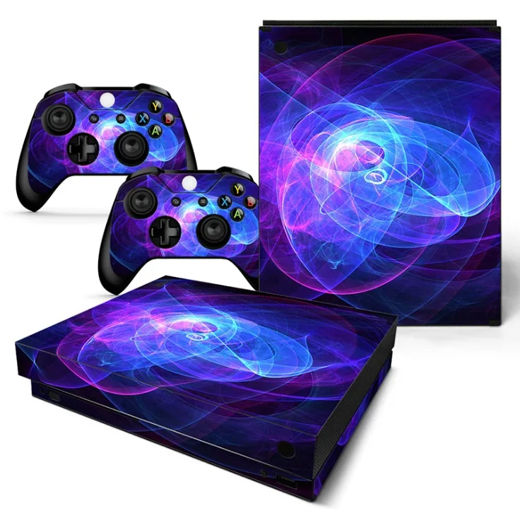 Star Sky Водонепроницаемая наклейка 2 контроллера и наклейка на консоль для Xbox One X Skins весь чехол