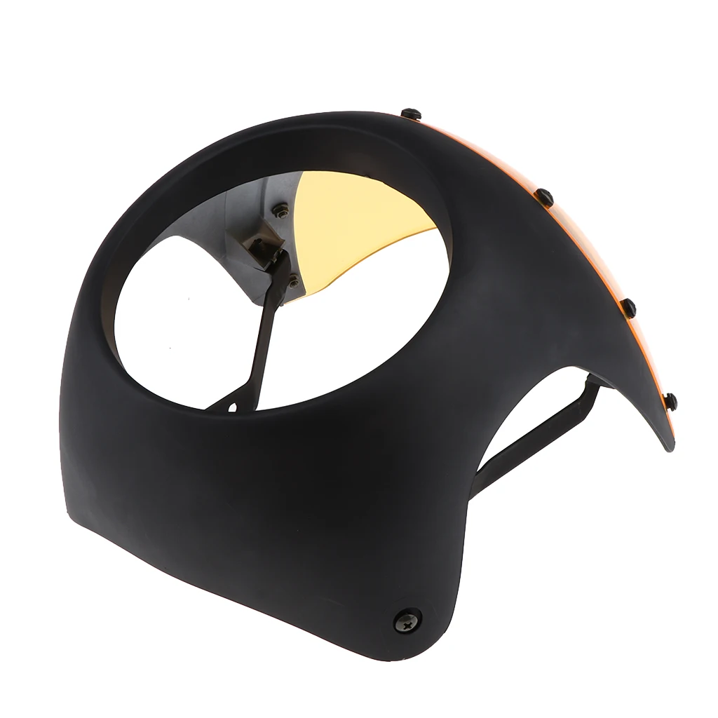 7 Inch Retro Headlight Fairing Screen Cover for Motorcycle Retro Cafer with 16.5cm-18cm Round Headlamp