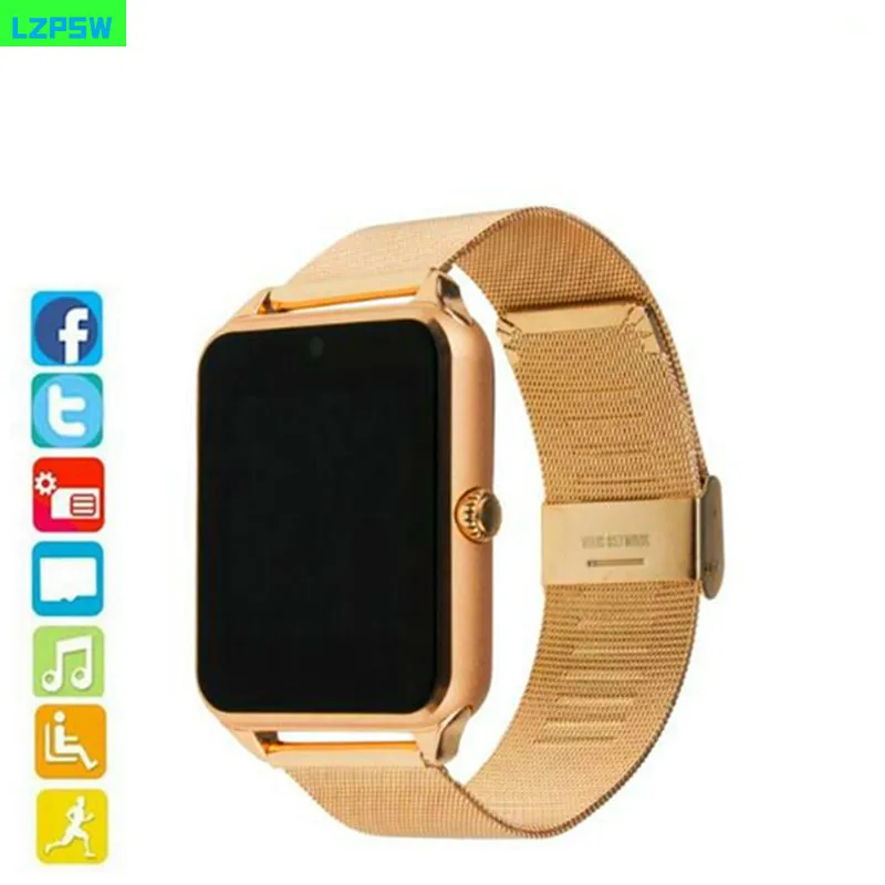 

Smart Watch Z60 Plus Metal Strap Bluetooth Wrist Smartwatch Support Sim TF Card Android&IOS Watch Multi-languages PK S8 Z60