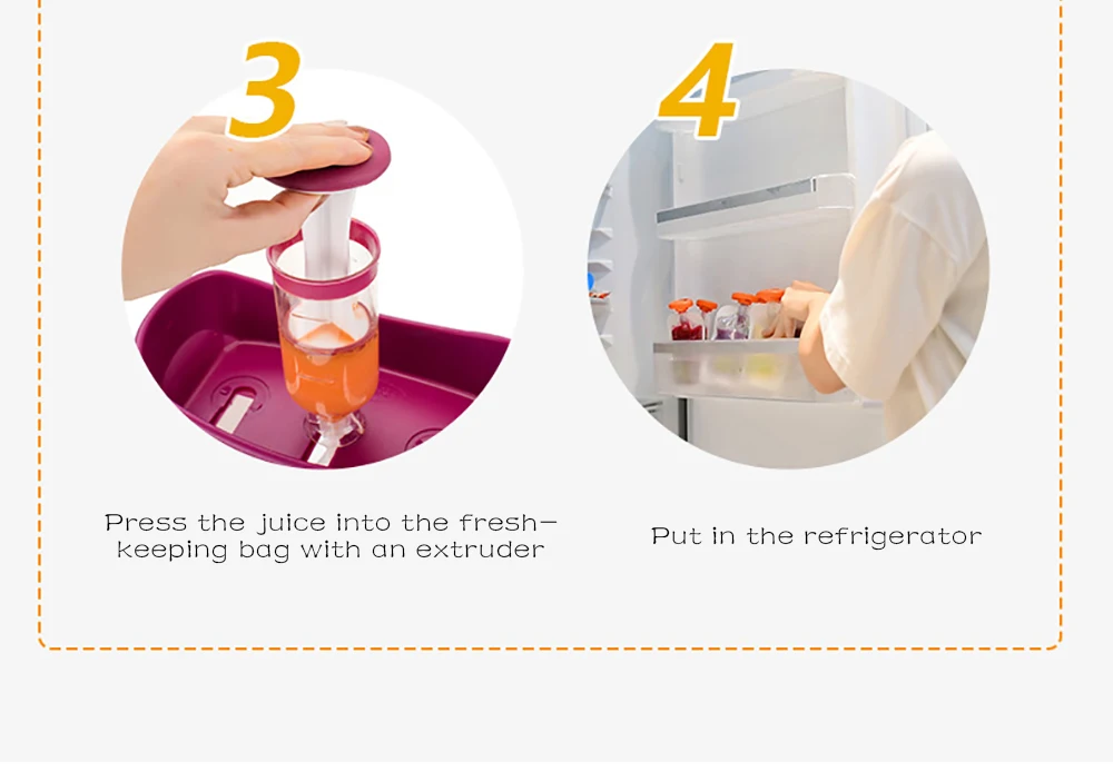 Squeeze Station Baby Food Organization Storage Containers Fruit Puree Packing Machine
