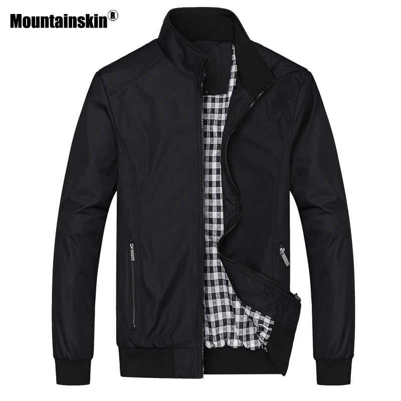 Mountainskin 2018 New Men's Jackets Autumn Casual Coats Solid Color Slim Fit Male Bomber Jacket Mens Brand Clothing 6XL SA529