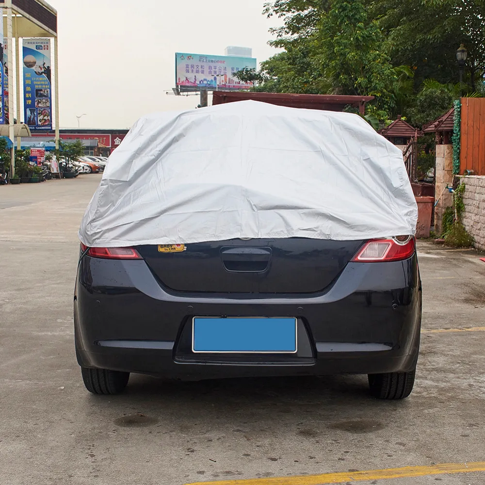  Durable Car Cover Sun UV Snow Dust Rain Resistant Half Covers Car Styling3.2Mx1.75M