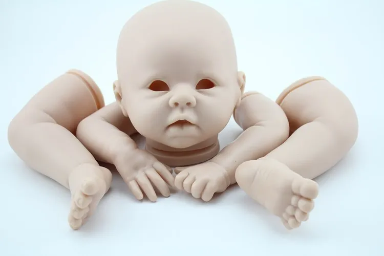 

Newborn Alive Soft Silicon Vinyl Krista By Linda Murray Reborn Doll Kits for DIY 22" Baby Dolls Accessories 3/4 Head Arms Legs