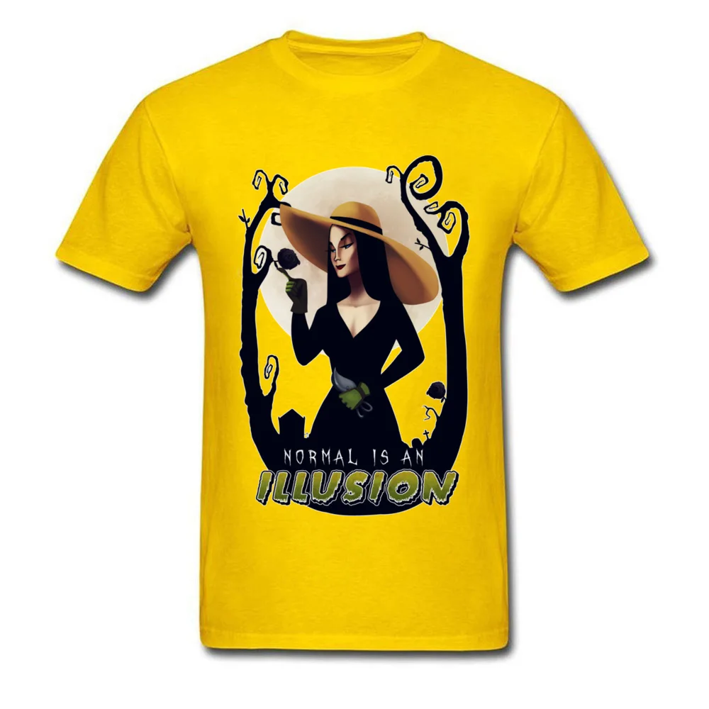 normal is an illusion 100% Cotton Funny T Shirt 2018 Short Sleeve Men Top T-shirts Cool Summer T-Shirt Round Neck normal is an illusion yellow