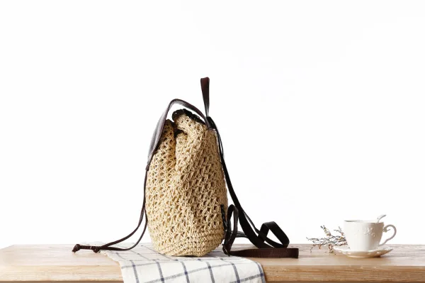 Повседневное Для женщин рюкзак с кулиской крышка соломенная сумка чешские ручной ведро сумка летние женские Большие путешествия пляжные