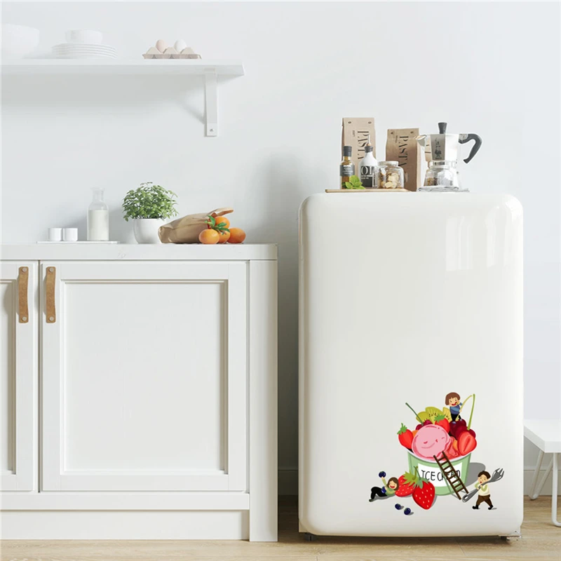 

KAKUDER Home Decoration Creative Wall Sticker Strawberry fruit kitchen wall sticker For Refirgerator Decoration dropship f20