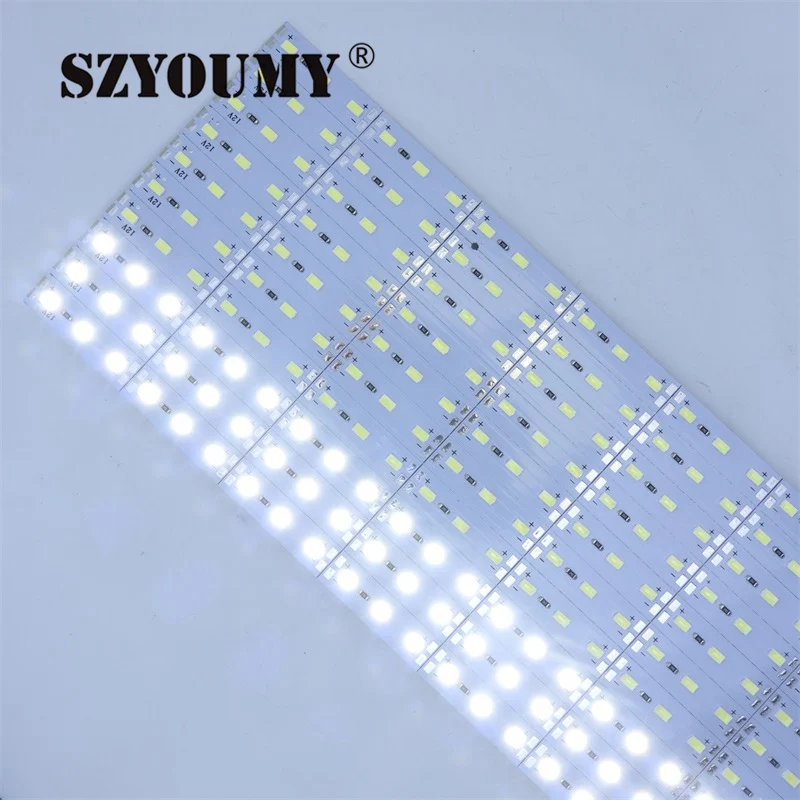 SZYOUMY 500 м/лот 100 см 1 м DC 12 В 5730 SMD 72 светодиодный светильник с жесткой полосой с корпусом из ПК алюминиевого сплава Жесткая светодиодная лента