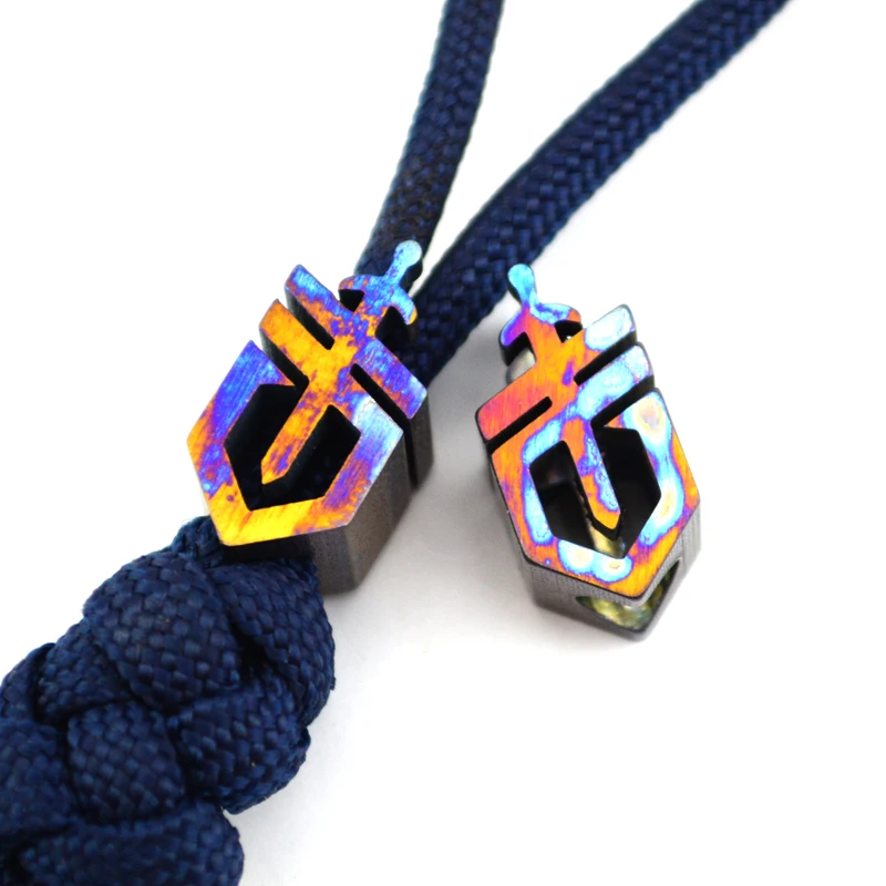 

Knife DIY Knife Baked Blue Titanium Alloy Lanyard Pendant -Gebe Bead (CNC Crafts) 0.216" Inner Diameter - 1 Piece Price