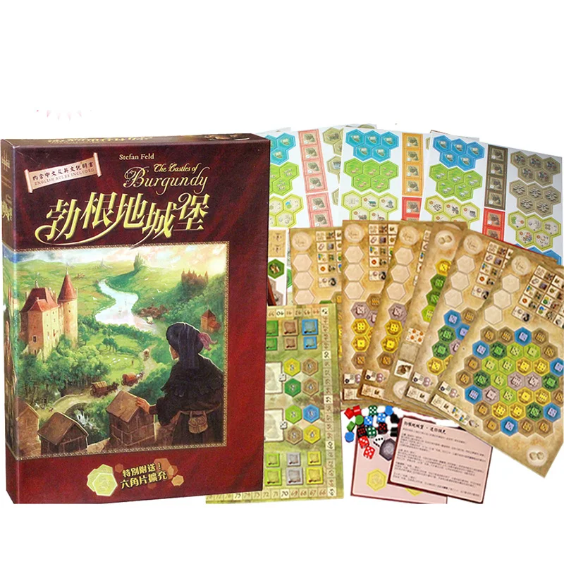 

The Castles of Burgundy Board Game 2-4 Players Family/Party Best Gift for Children Strategy Operating Game