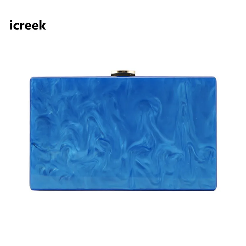 

19 New arrival casual solid handbag cute pure blue evening bag fashion women shoulder bag mini clutch purse party prom hard case