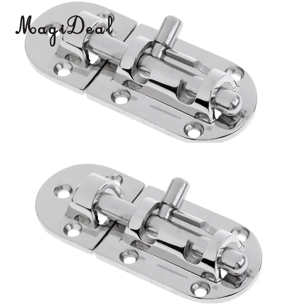 Heavy Duty 2x Canoe Kayak Boat Stainless Steel Slide Surface 3.7' Door Bolt Latch Hardware for Sailing Window Locking Door