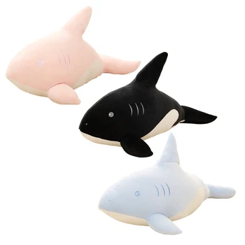

1pc 60cm Stuffed Pillow Plush Shark Soft Doll Filled With Down Cotton High Quality Fashion Birthday's Gift For Girl