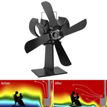 4 лезвия тепловая мощность камин-Печь вентилятор тепловая мощность ed деревянная плита вентилятор для дерева/горелка бревна