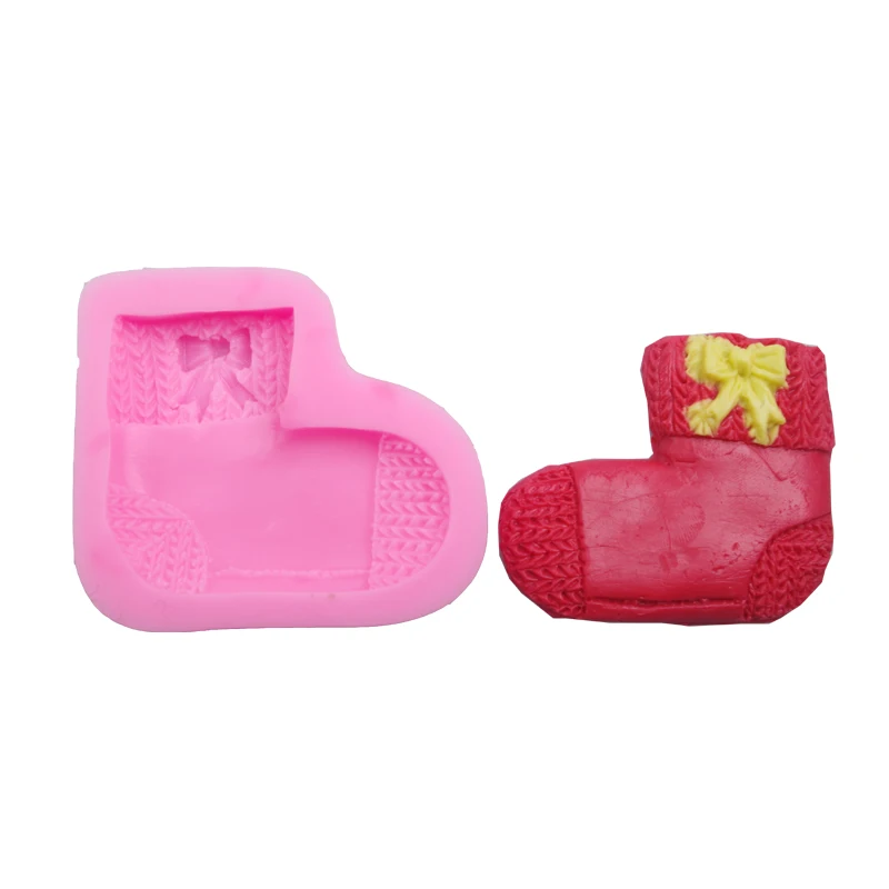 

DIY Silicone Mold Fondant Cake Fondant Christmas Stockings Silicone Mold Chocolate Cake Mold Q-455