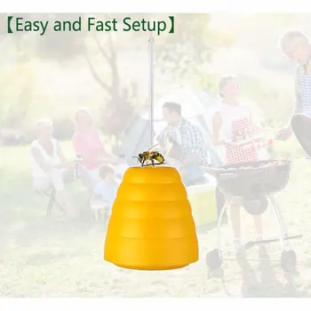 

MO-OD Garden Wasp Fly Flies Insects Hanging Trap Catcher Killer Outdoor Fly Catcher Hanging Wasp Bee Insect Fly Trap