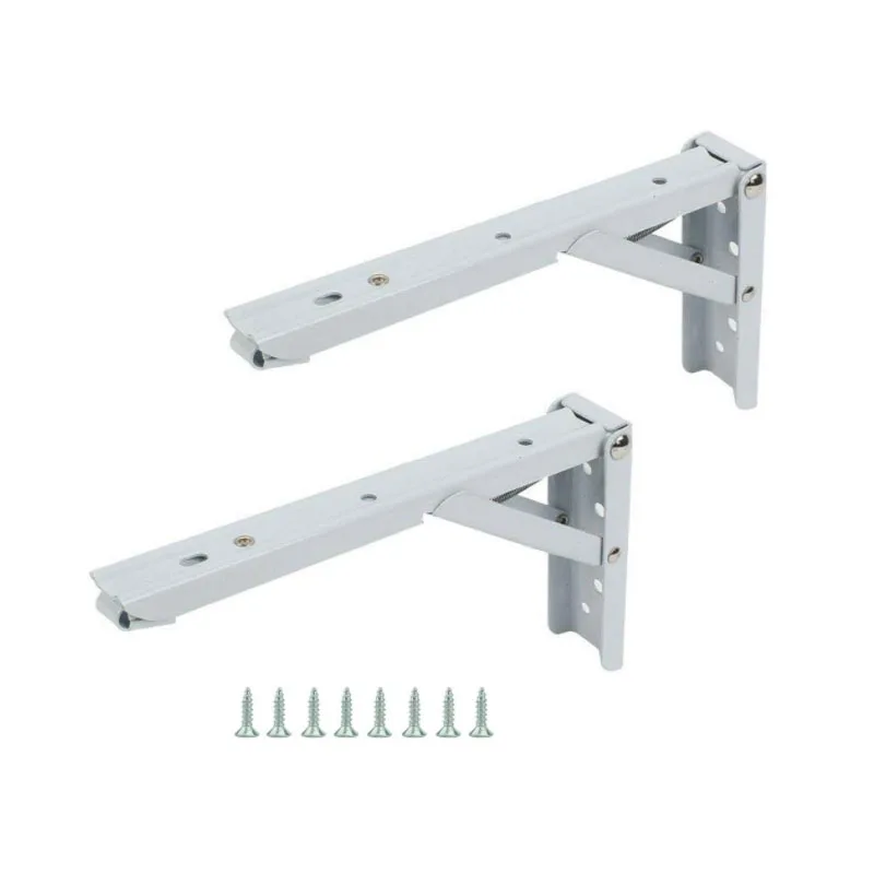 Folding Shelf Support Brackets Spring Loaded Sturdy Short Release