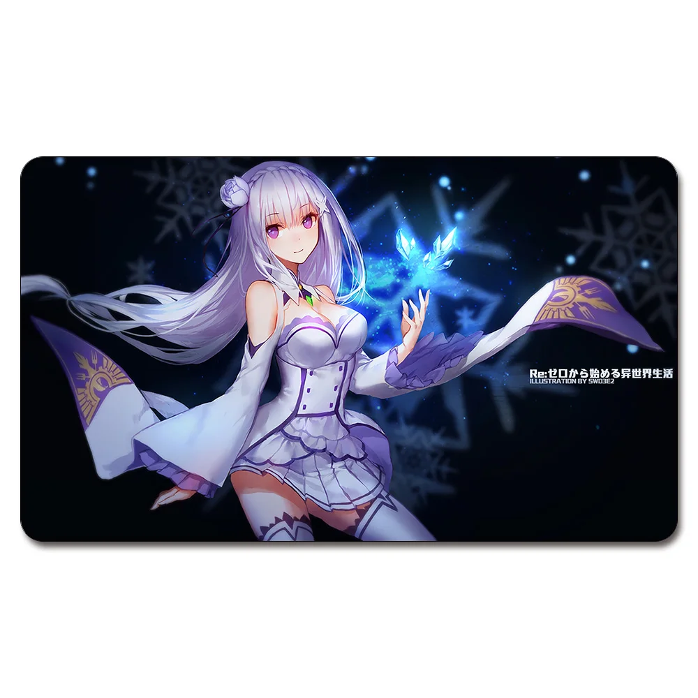 (Anime Emilia Play Mat) 525 Custom Anime Game Playmat Board Games