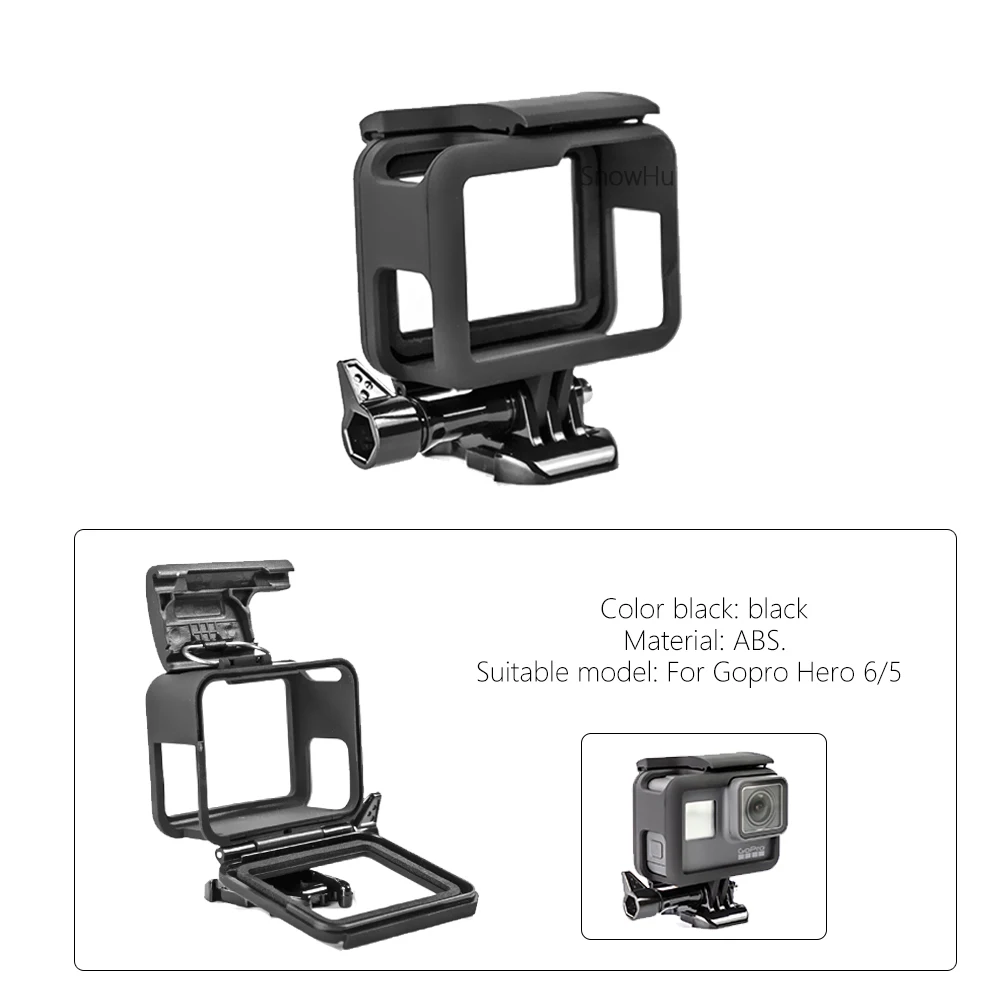 Защитный чехол SnowHu для GoPro Hero 7 6 5 с рамкой черной камеры Go Pro Аксессуары LD03|for gopro|frame