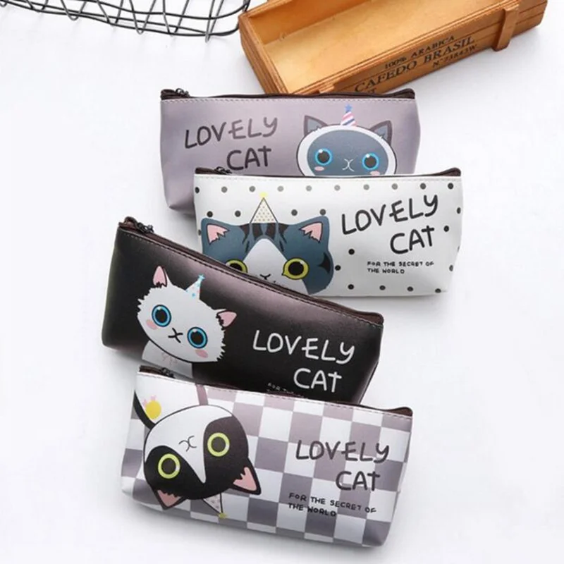 

Cute Cat Large Capacity Cosmetic Bag Women Makeup Multifunction Toiletry Bag Portable Make Up Beauty Organizer Case