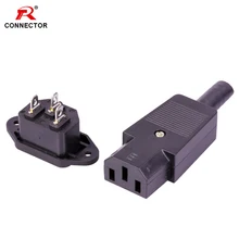 1 комплект разъем питания 250 В 10 А 3 контакта DC AC Разъем питания Jack терминал набор панель монтируется