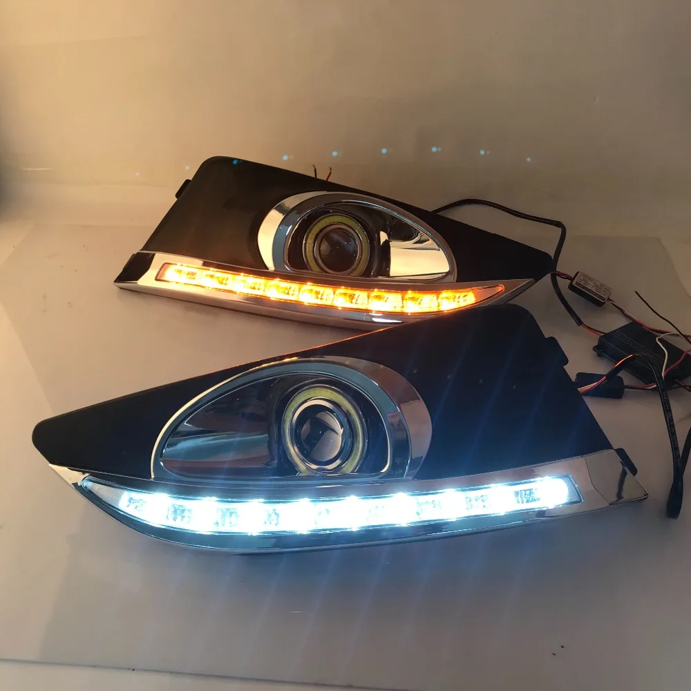 RQXR противотуманная фара вождение свет в сборе для Chevrolet Aveo cob angel eye светодиодные дневные ходовые огни сигнал поворота синий ночной режим