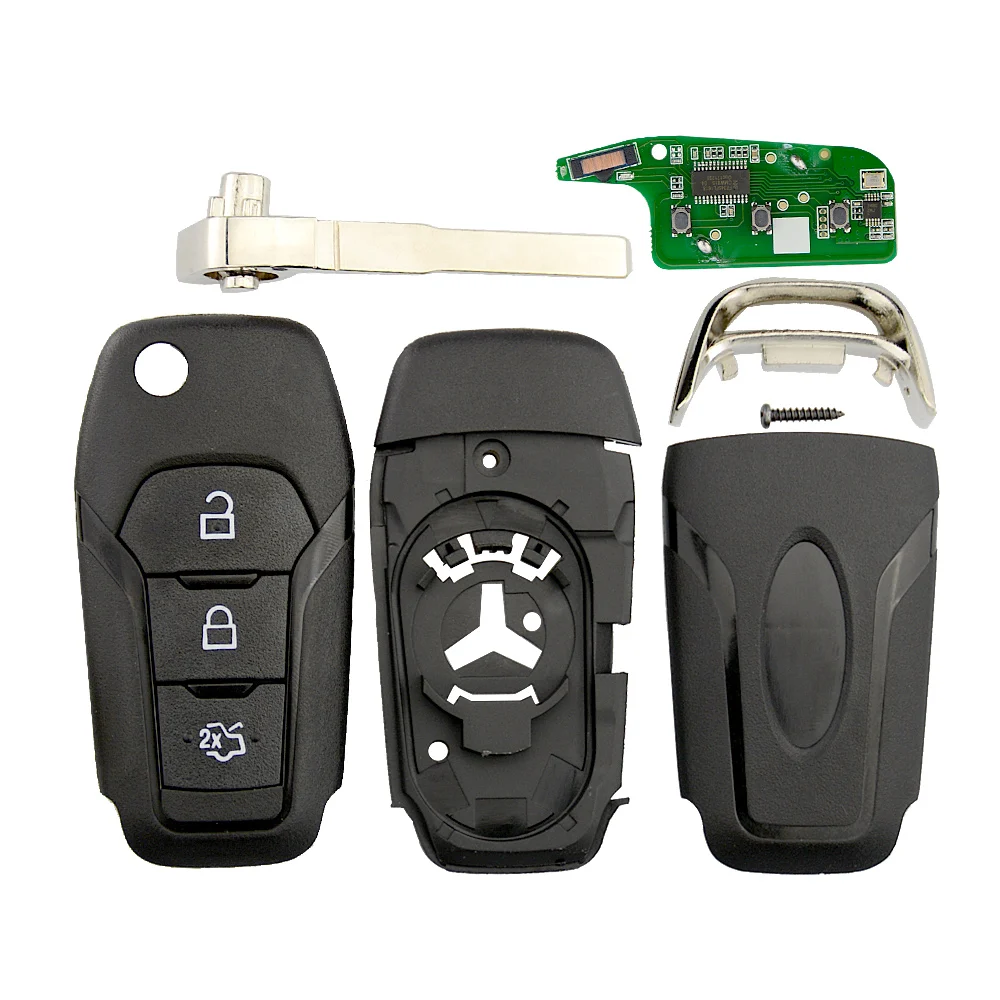 OkeyTech новый стиль для Ford FSK 433 МГц с 49 чипом 3 кнопками Замена складной