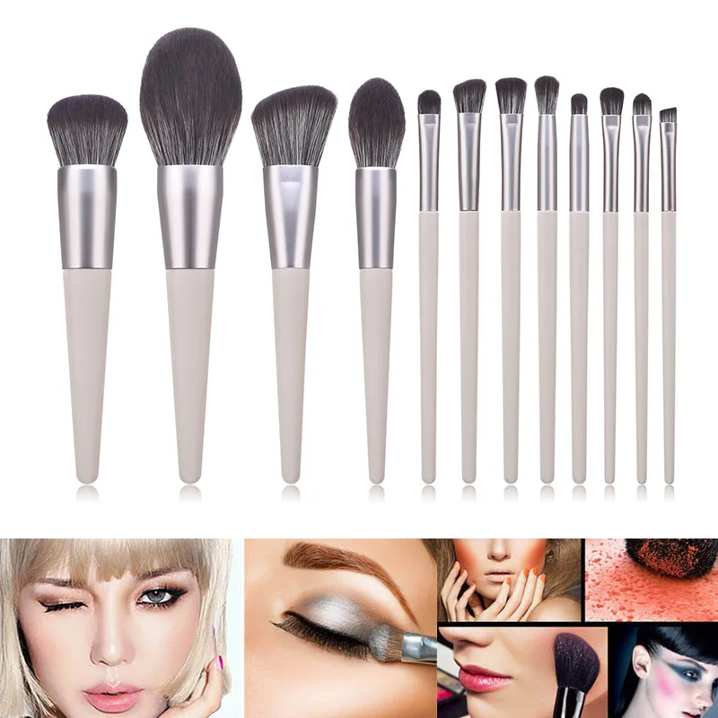 

2019 New arrival Professional 12pcs Makeup Brushes Set Multifunctional Blusher Highlight Cosmetic Tools