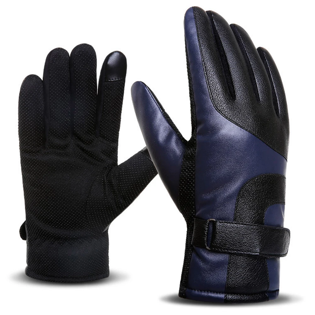 

Gloves Anti-slip Warm Motorcycle PU Leather Winter Riding Thermal Windproof Protection Waterproof TouchScreen