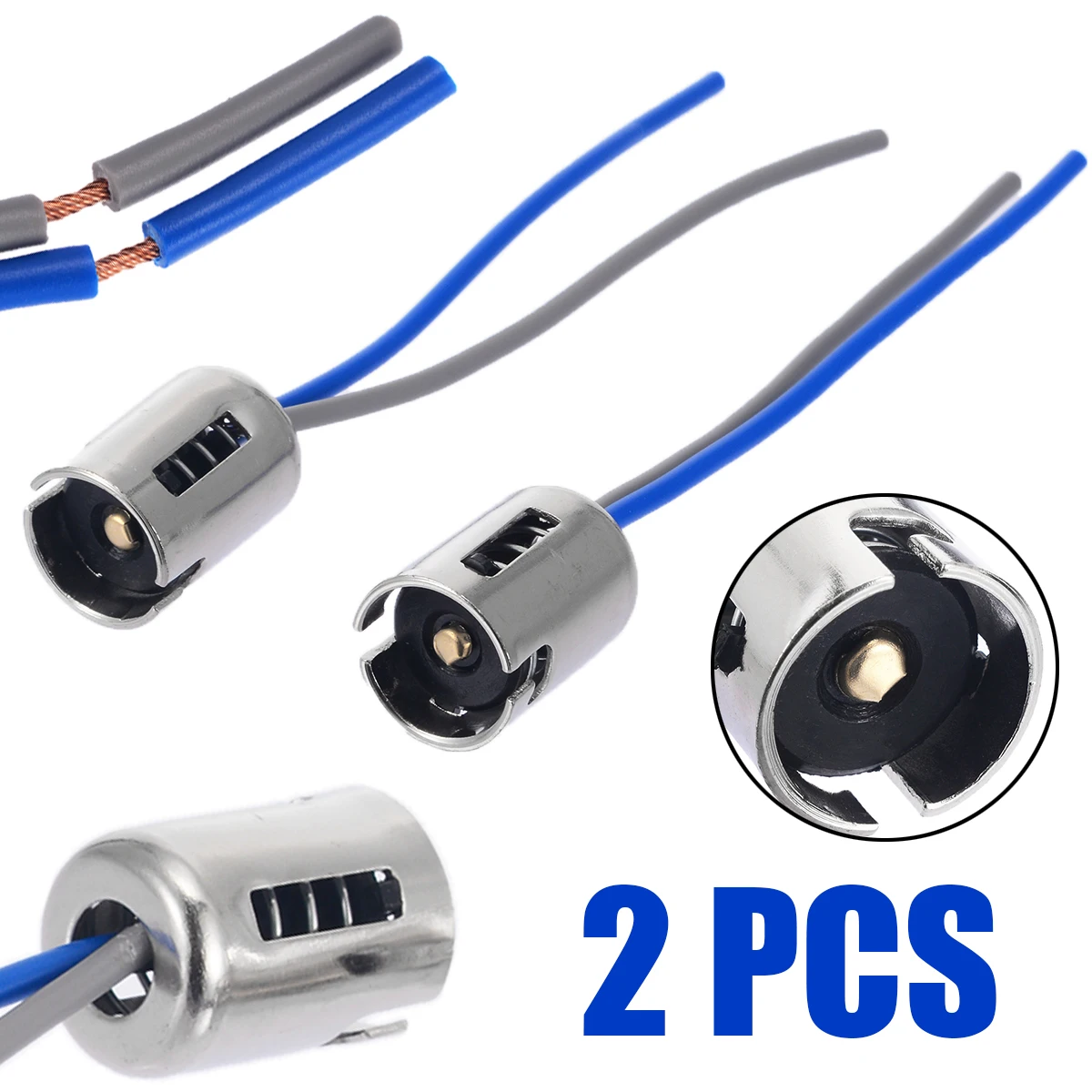 Mayitr 2Pcs Car Motorcycle Bulb Socket Lamp Holder 1156 BA15S 5009 5007 5008 Car Tail Brake Bulb Extension Socket Connector
