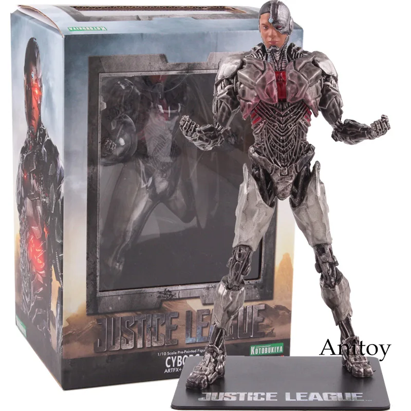 

KOTOBUKIYA ARTFX + STATUE Justice League Cyborg 1/10 Scale Pre-Painted Figure PVC Collectible Model Toy 18cm