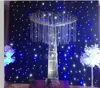 Blue+White LED Stage Drape Star Cloth Curtain Backdrop Background Screen with Controller for Wedding Christmas Party Customed ► Photo 2/6