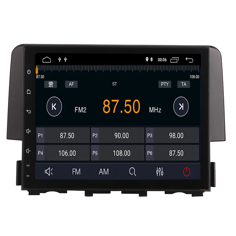 Best Octa Core Android 8.0 8.1 Fit HONDA CIVIC 2016 2017 2018 2019 Car DVD Player Navigation GPS Radio rear camera free as gift 2