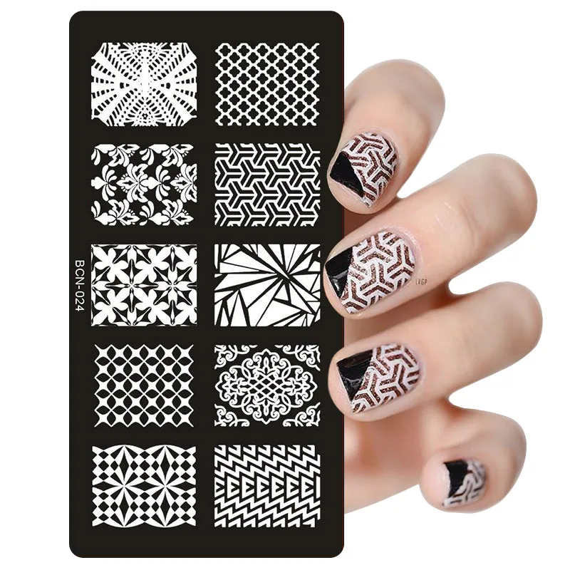 

1PC 6*12cm Nail Stamping Plates Geometry Summer Flower DIY ImageNail Art Stamp Template Nail Stencils Salon Beauty Polish Tools