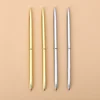 1 PC Korean Steel Rod Rotating Metal Ballpoint Pens Stationery Superfine Ballpen Novelty Gift for Student Writing Pen ► Photo 1/6