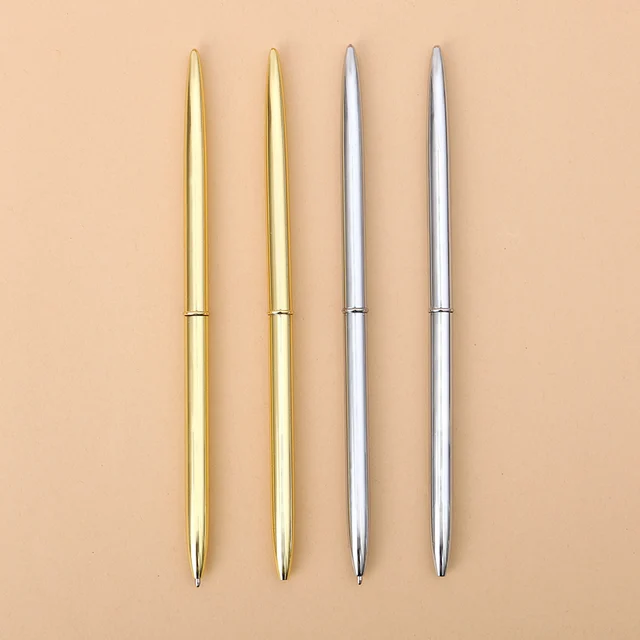 1 PC Korean Steel Rod Rotating Metal Ballpoint Pens Stationery