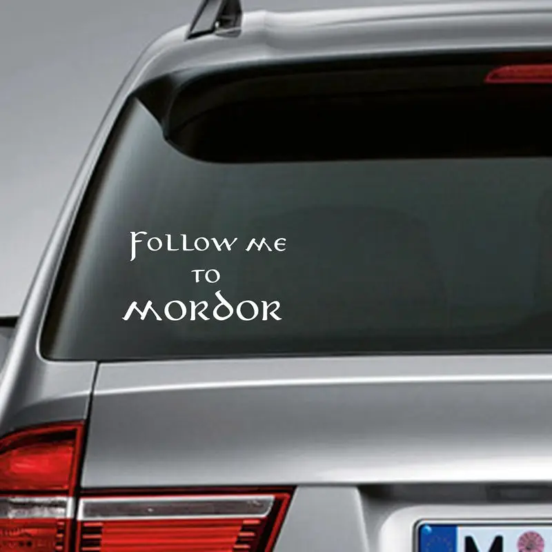 

Follow Me To Mordor - Funny Lord of the Rings iInspired Car Decal,free shipping s2081