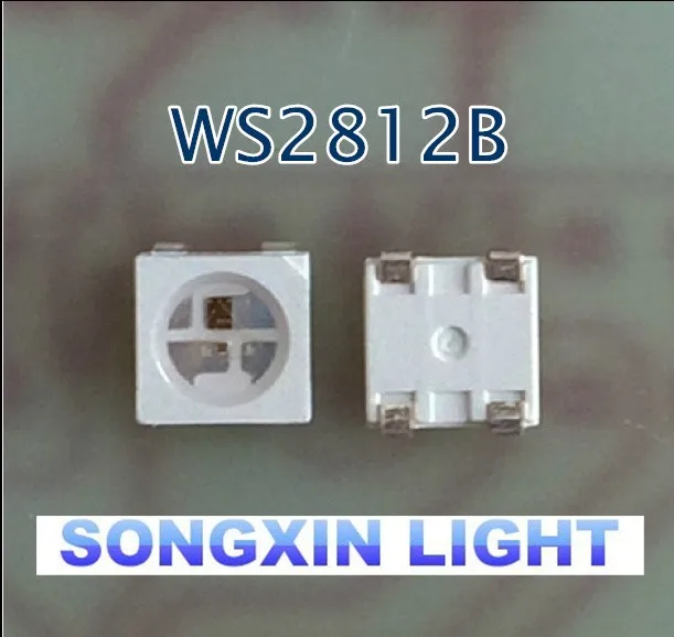 100 шт. WS2812B (4 контакта) 5050 SMD WS2812 индивидуально адресуемый цифровой RGB светодиодный