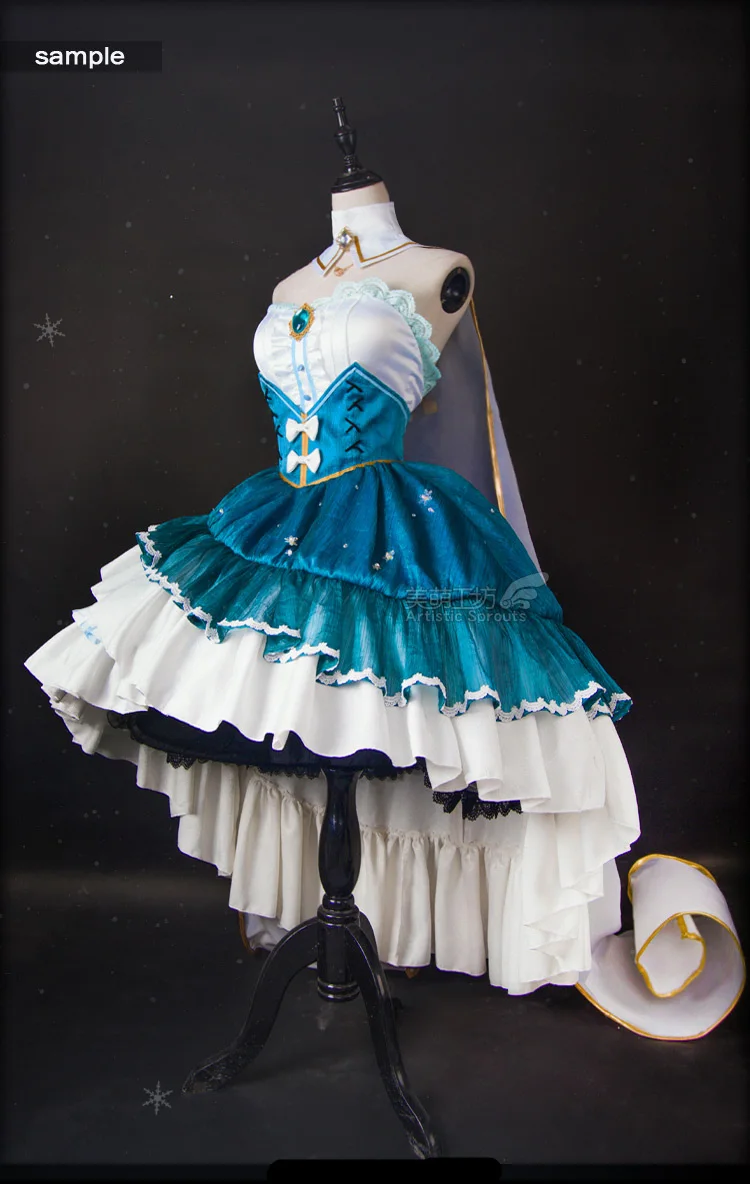 Костюм снежной Мику, Вокалоид Хацунэ Мику, карнавальный костюм, новогодние костюмы для девочек, костюм принцессы Мику