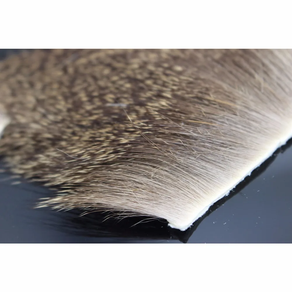 2 Pcs/Lot Deer Hair Elk Body Short Slim Thin Fur 6cmX6cm Dry Fly Tying Materials 