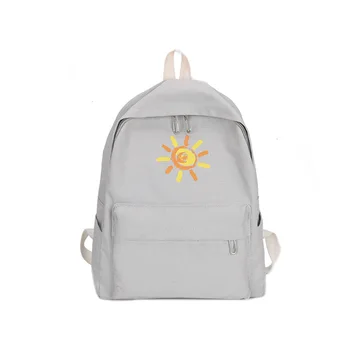 

2018 New Style Harajuku Leisure time Simple Canvas Backpack Schoolbag school bags for teenage pure and fresh