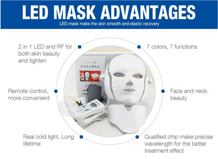 IPL light therapy Skin rejuvenation led skin rejuvenation neck mask with 7 colors  (10)
