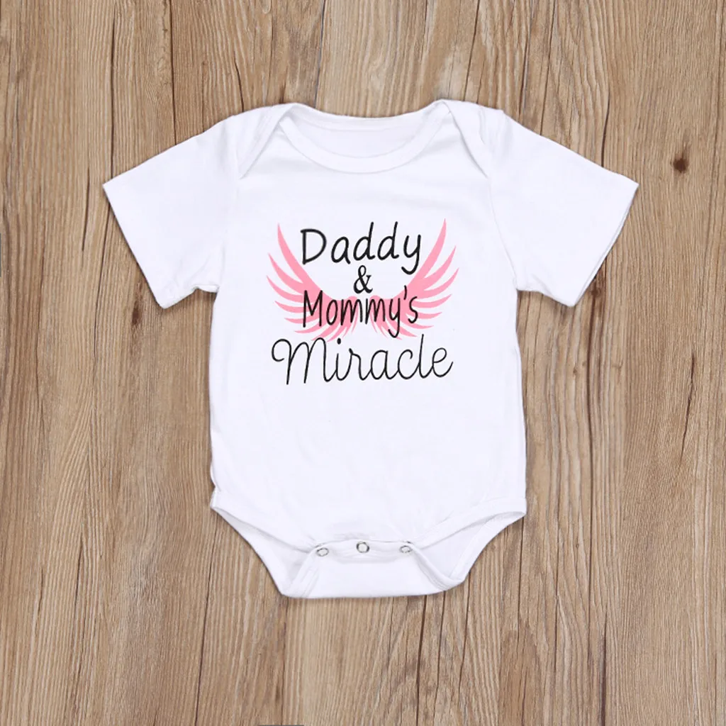 

MUQGEW Baby Outfits Newborn Kids Baby Girls Boys Clothes Father's Day Letter Print Bodysuit Baby Cloth Drop Shipping