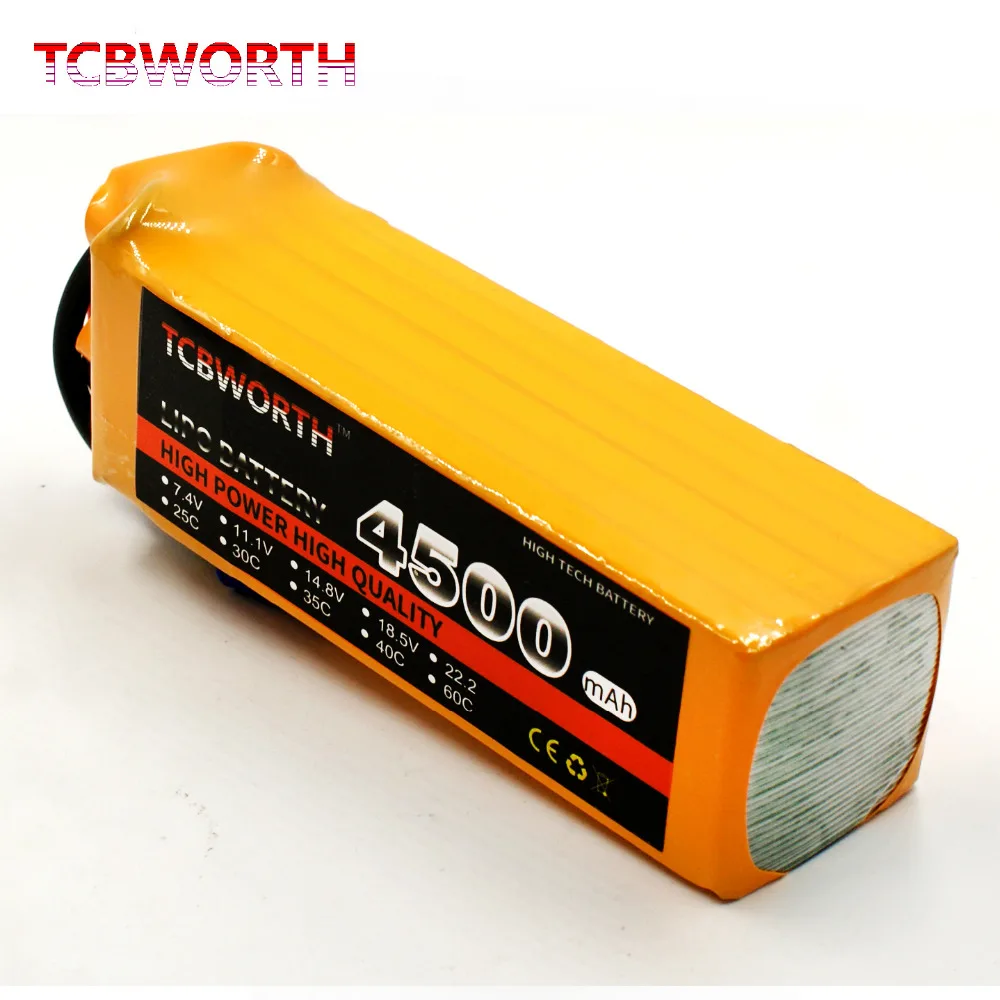

TCBWORTH RC Drone LiPo Battery 22.2V 4500mAh 35C 6S For RC Airplane Quadrotor Helicopter AKKU Car Truck batteries LiPo 6S AKKU