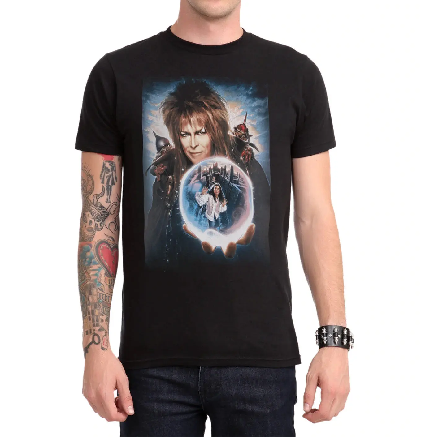 

Official Labyrinth Jareth Movie Poster Mens Medium Black T-Shirt Tee David Bowie