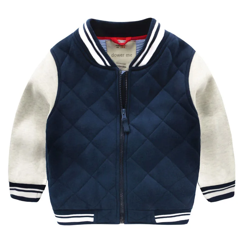 Children Boys Baseball Outerwear Kids Boys Fall Jacket Winter Wadded