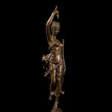 Современные скульптура женщины бронзовые статуэтки Ретро Винтаж художественное ремесло для украшения дома вилла камин меблировки