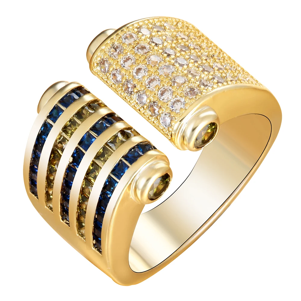 

fashion rings for men wedding jewelry royal blue green CZ stone finger ring jewellery luxury unique classic engagement rings